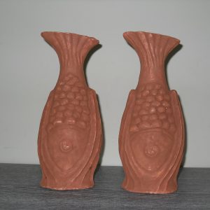Fish shaped Flower Vase Engraving (Set of 2)