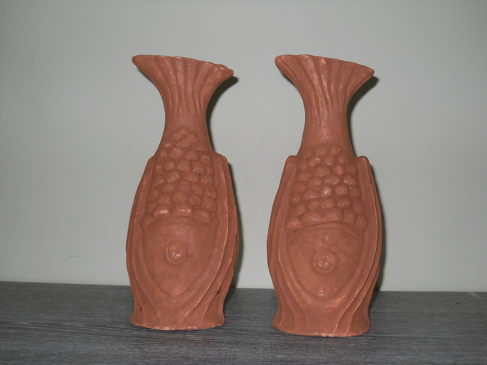 Fish shaped Flower Vase Engraving (Set of 2)