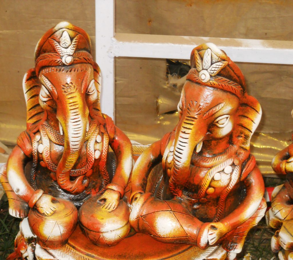 hand-painted terracotta figurines of Lord Ganesha - Rs. 800